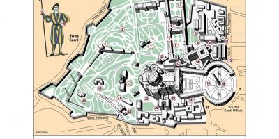 Карта расположения музей Ватикана 