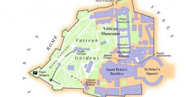 Карта музеев Ватикана и Сикстинской капеллы
