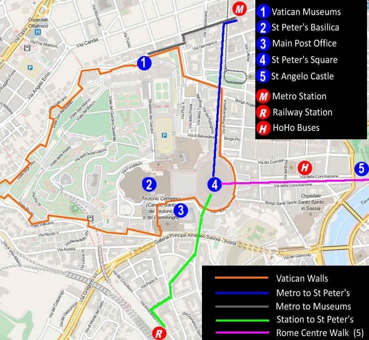 вход в музей Ватикана карте